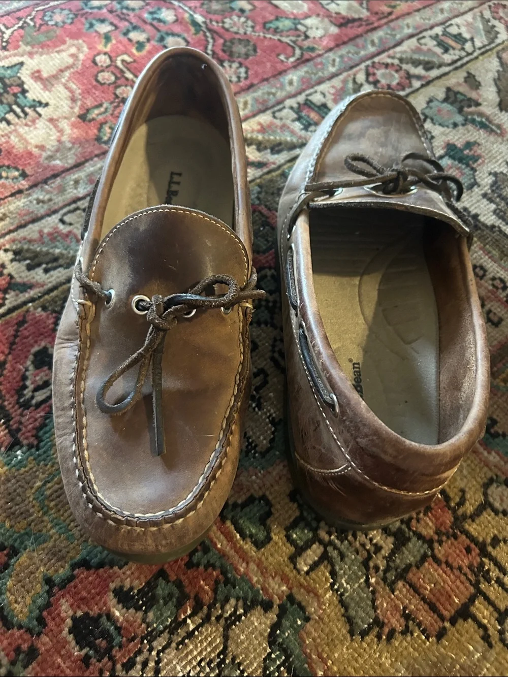 L.L. Bean Men's Brown Leather Boat Shoes